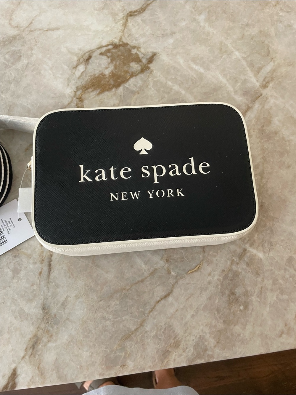 kate spade Black and White Crossbody Mini Camera Bag